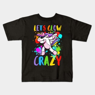 Let's Glow Crazy Glow  crazy Party Kids T-Shirt